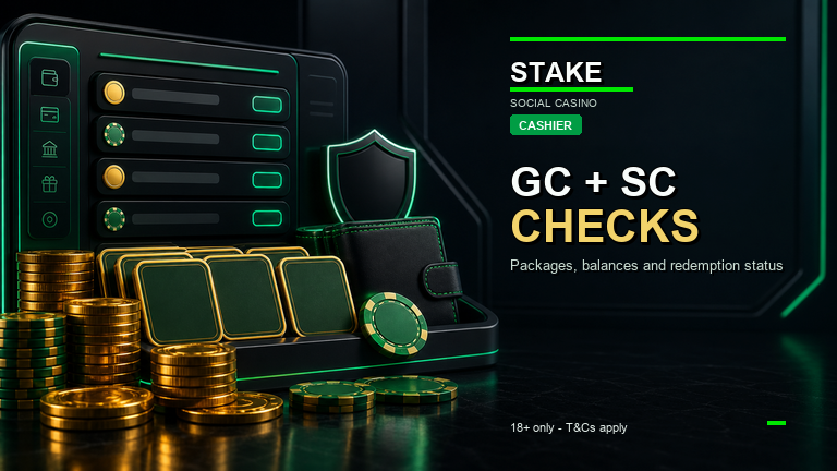 Gold Coin packages and Stake Cash in the cashier